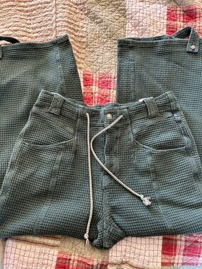 We The Free Green Waffle-Knit Pants